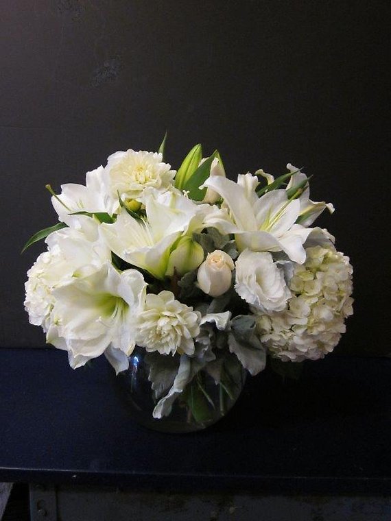 Santa Monica Flowers White Bowl